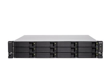 QNAP TS-h1283XU-RP NAS Armadio (2U) Intel Xeon E E-2236 32 GB DDR4 0 TB QuTS hero Nero, Grigio