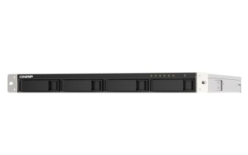 QNAP TS-453DU NAS Rack (1U) Intel® Celeron® J4125 4 GB DDR4 0 TB QNAP Turbo System Nero, Grigio