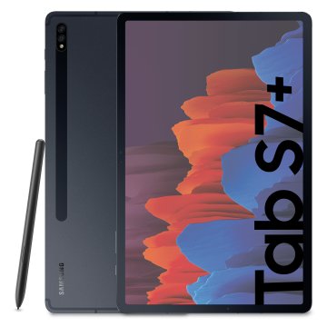 Samsung Galaxy Tab S7+ Tablet S Pen, Snapdragon 865 Plus, Display 12.4" WQXGA SuperAMOLED, 128GB Espandibili fino a 1TB, RAM 6GB, Batteria 10.090 mAh, 5G, Android 10, Mystic Nero