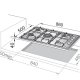 De’Longhi PLI 59D GHD piano cottura Acciaio inox Da incasso 86 cm Gas 5 Fornello(i) 3