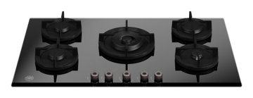 Bertazzoni P905CPROGNE piano cottura Nero Da incasso 90 cm Gas 5 Fornello(i)