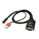 Lindy RS232/USB Micro-B/USB A cavo seriale Nero, Rosso 1 m USB tipo A DB-9 2