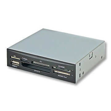 Lindy 42729 lettore di schede USB 2.0 Interno Nero, Argento