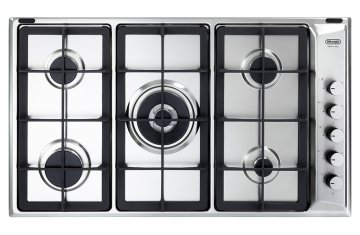 De’Longhi IL 59 PRO ND piano cottura Acciaio inox Da incasso 86 cm Gas 5 Fornello(i)