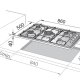 De’Longhi IL 59 PRO ND piano cottura Acciaio inox Da incasso 86 cm Gas 5 Fornello(i) 3