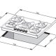 Lofra HGR7E0 Rosso Da incasso 75 cm Gas 5 Fornello(i) 3