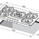 Lofra HRBI9A0/GO00 Avorio Da incasso 90 cm Gas 5 Fornello(i) 3