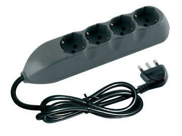 bticino 3680G prolunghe e multiple 4 presa(e) AC Nero
