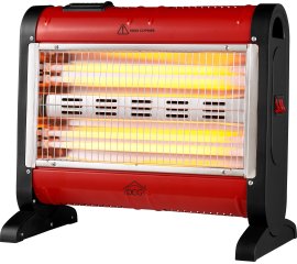 DCG Eltronic SA9424 stufetta elettrica Interno Nero, Rosso 1600 W Riscaldatore di ambienti elettrico al quarzo