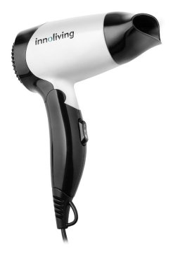 Innoliving INN-614 asciuga capelli 1200 W Nero, Bianco