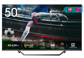 Hisense 50U72QF TV 127 cm (50") 4K Ultra HD Smart TV Wi-Fi Nero, Grigio