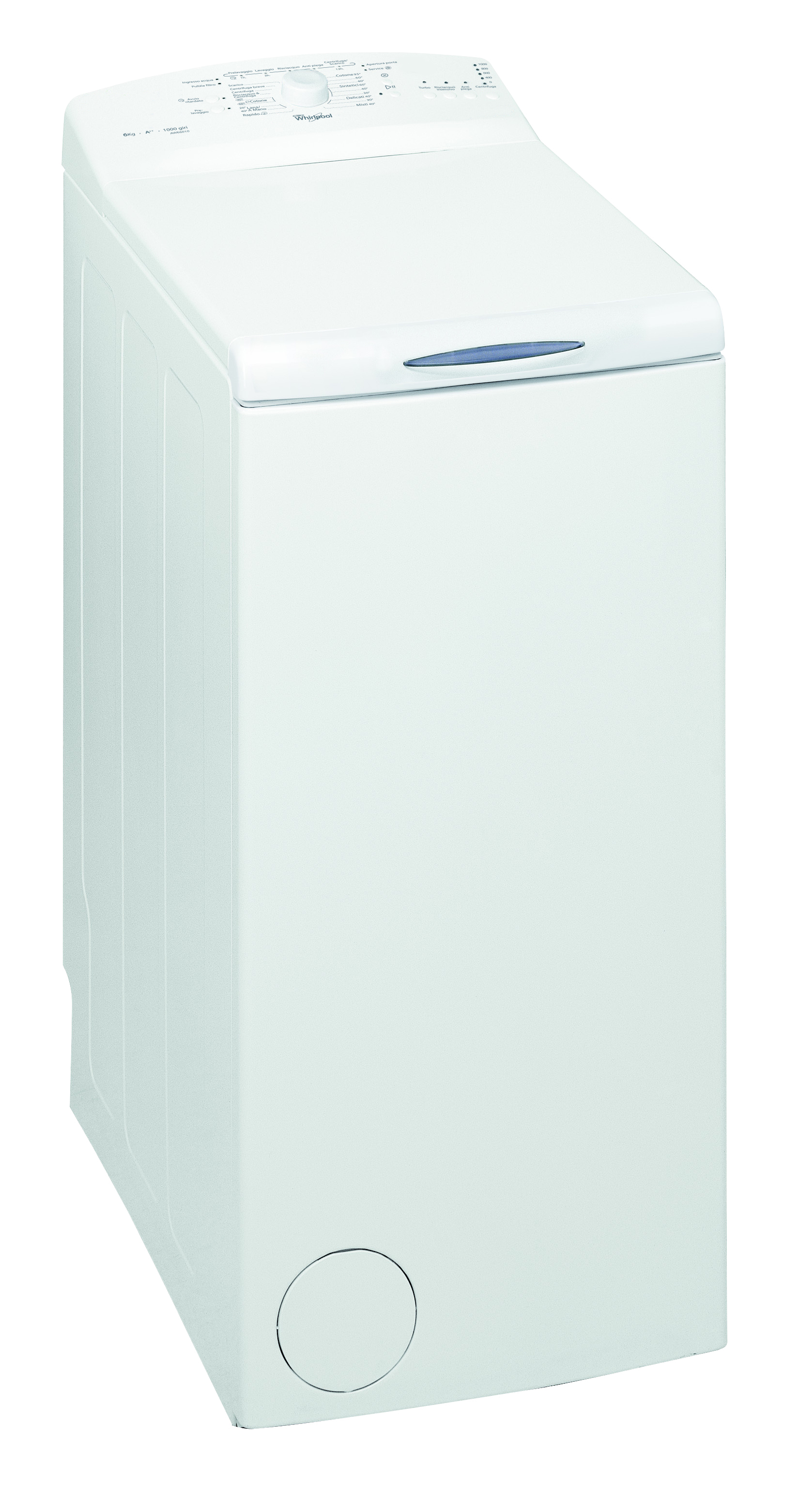 AWE6010 - Whirlpool AWE6010 lavatrice Caricamento dall'alto 6 kg 1000  Giri/min Bianco - Lavatrici carica frontale - Lavatrici - Negozi  Elettronica Roma - Radionovelli