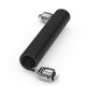 Compulocks Dual Head Coiled Cable Keyed Lock cavo di sicurezza Nero 3