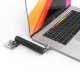Compulocks Dual Head Coiled Cable Keyed Lock cavo di sicurezza Nero 5