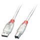 Lindy 41753 cavo USB USB 2.0 2 m USB A USB B Trasparente 2