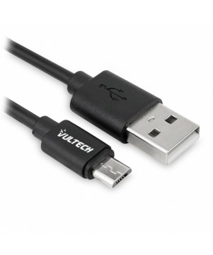 Vultech SM-T31BK cavo USB USB 2.0 1 m USB A Micro-USB B Nero, Argento