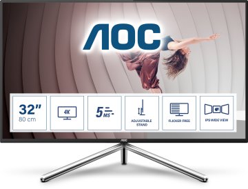 AOC U32U1 Monitor PC 80 cm (31.5") 3840 x 2160 Pixel 4K Ultra HD LED Nero