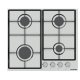 Silverline AS5238X01 piano cottura Acciaio inox Da incasso 58 cm Gas 4 Fornello(i) 2