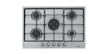 Silverline AS5241X01 piano cottura Acciaio inox Da incasso 75 cm Gas 5 Fornello(i)