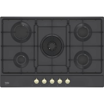 Beko HIAW 75224 SAR piano cottura Nero Da incasso 75 cm Gas 5 Fornello(i)