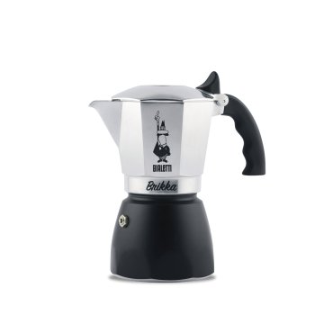 Bialetti Brikka Da versare sulla macchina del caffè Nero, Argento