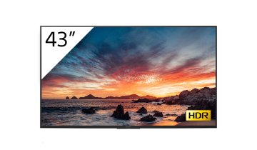 Sony FWD-43X80H/T visualizzatore di messaggi Pannello piatto per segnaletica digitale 108 cm (42.5") LED, IPS Wi-Fi 440 cd/m² 4K Ultra HD Nero Processore integrato Android 9.0 18/7