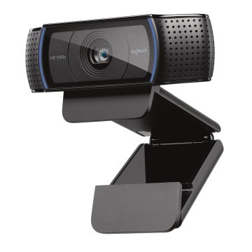 Logitech C920 HD Pro Webcam, Videochiamata Full HD 1080p/30fps, Audio Stereo ‎Chiaro, ‎Correzione Luce HD, Funziona con Skype, Zoom, FaceTime, Hangouts, ‎‎PC/Mac/Laptop/Tablet/Chromebook - Nero
