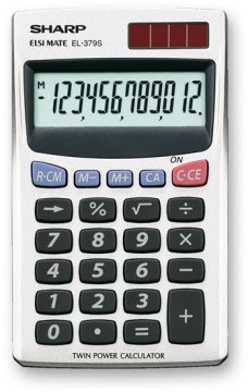 Sharp EL-379SB calcolatrice Tasca Calcolatrice di base Bianco
