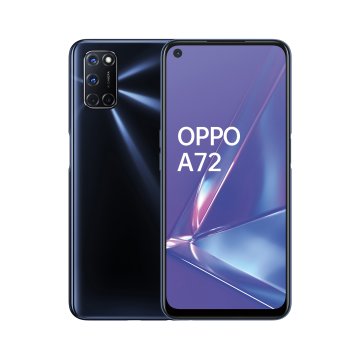 OPPO A72 Smartphone , Display 6.5'' LCD, 4, Fotocamere,128GB Espandibili, RAM 4GB, Batteria 5000mAh, Dual Sim, 2020 [Versione italiana], Nero (Twilight Nero)