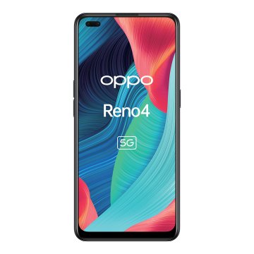OPPO Reno4 Smartphone 5G, 183g, Display 6.4" FHD+ AMOLED, 3 Fotocamere 48MP, RAM 8GB + ROM 128GB non Espandibile, Batteria 4025mAh, Ricarica SuperVOOC 65W, Dual Sim, [Versione Italiana], Space Nero