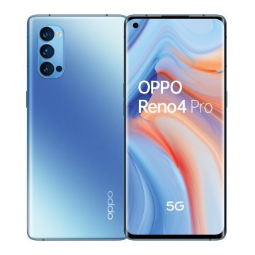OPPO Reno4 Pro Smartphone 5G, 172g, Display 6.5" FHD+ AMOLED, 3 Fotocamere 48MP, RAM 12GB + ROM 256GB non Espandibile, Batteria 4000mAh, Ricarica Super, Dual Sim, [Versione Italiana], Galactic Blue