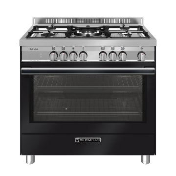 Glem Gas ST965MBK cucina Elettrico Nero, Antracite, Acciaio inox