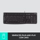 Logitech K120 Tastiera con Cavo per Windows, USB Plug-and-Play, Dimensioni Standard, Resistente agli Schizzi, Barra Spaziatrice Curva, Compatibile con PC, Laptop 5