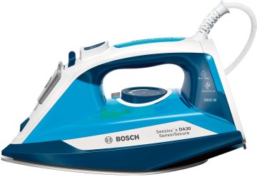 Bosch TDA3028210 ferro da stiro Ferro a vapore Piastra Ceranium Glissée 2800 W Blu, Bianco