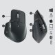 Logitech MX Master 3 Mouse Wireless Avanzato, Ricevitore Bluetooth o USB 2,4 GHz, Scorrimento ‎Ultrarapido, 4000 DPI Qualsiasi Superficie, Ergonomico, 7 Pulsanti, PC/Mac/Laptop/iPadOS - Grigio Chiaro 7