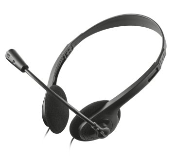 Trust Chat Headset Auricolare Cablato A Padiglione Musica e Chiamate Nero