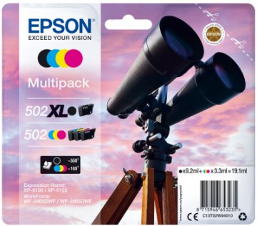 Epson 502 XL cartuccia toner 4 pz Compatibile Nero, Ciano, Magenta, Giallo