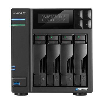 Asustor AS6604T NAS Intel Celeron J J4125 4 GB DDR4 Nero