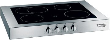 Hotpoint Ariston XBC 901 K/HA piano cottura Nero, Argento Superficie piana Alogeno 4 Fornello(i)