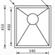 CM filoquadra 39 x 45 x 5 Lavello montato su piano Rettangolare Acciaio inox 3