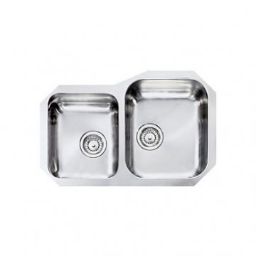 CM cinzia 73,2 x 48 2V Lavello sottopiano Rettangolare Acciaio inox