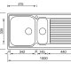 CM Zenith 100x50 2V Lavello ad incasso Rettangolare Acciaio inox 2