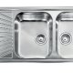 CM cometa 116 x 50 2V Lavello ad incasso Rettangolare Acciaio inox 2