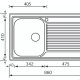 CM Zenith plus 86 x 50 1V Lavello montato su piano Rettangolare Acciaio inox 3