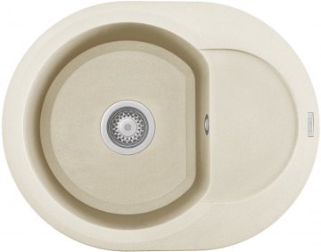Elleci Easy Round 600 G62 Lavello montato su piano Ovale Granitek