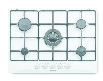 Glem Gas GT755WH piano cottura Bianco Da incasso 70 cm 5 Fornello(i)