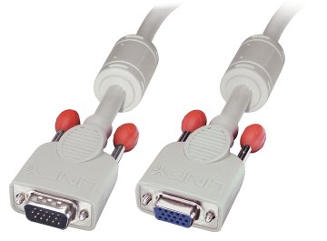 Lindy 3.0m VGA M/F cavo VGA 3 m VGA (D-Sub) Grigio
