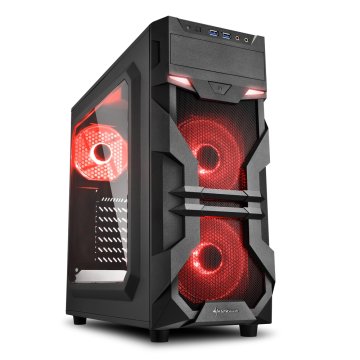 Sharkoon VG7-W Red Midi Tower Nero