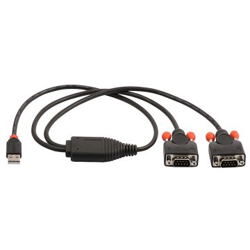 Lindy 42689 cavo seriale Nero USB tipo A DB-9