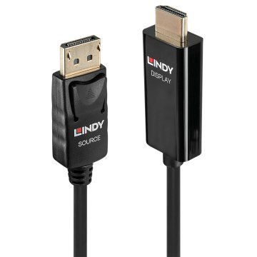 Lindy 40915 cavo e adattatore video 1 m HDMI tipo A (Standard) DisplayPort Nero